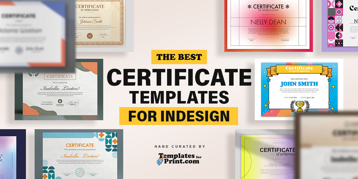 Best Certificate Templates for Adobe InDesign