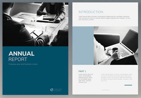 Blue Business Annual Report Layout