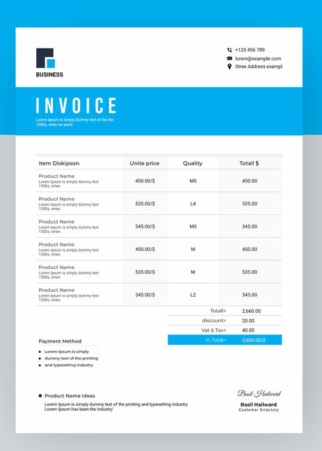 Business Invoice