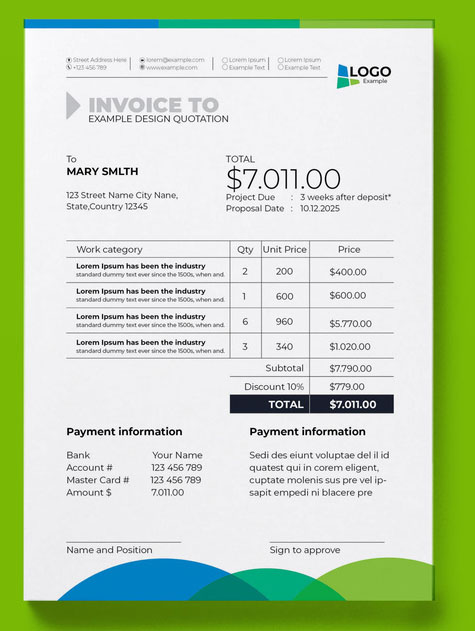 Creative Business Invoice Layout