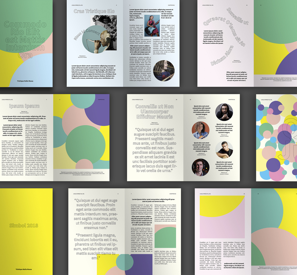 Free Magazine Brochure Layout Template for Adobe InDesign (INDD Format)