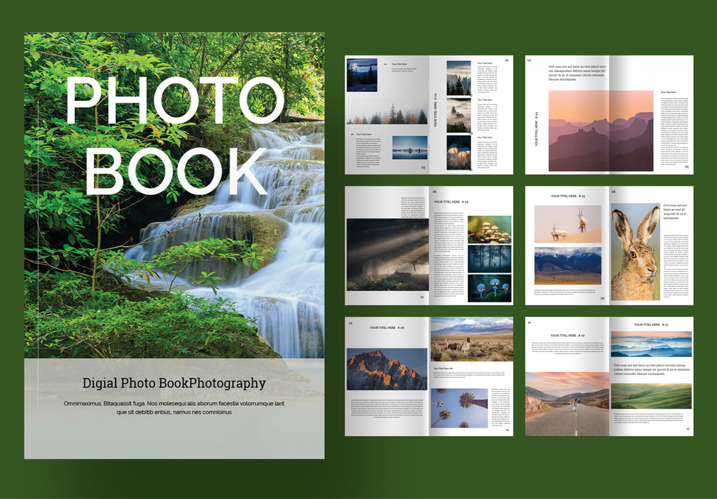 Free Photo Book Template for Adobe InDesign (INDD format)
