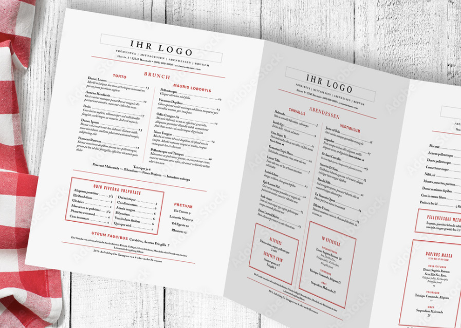 Free Restaurant Menu Template for Adobe InDesign (INDD Format)