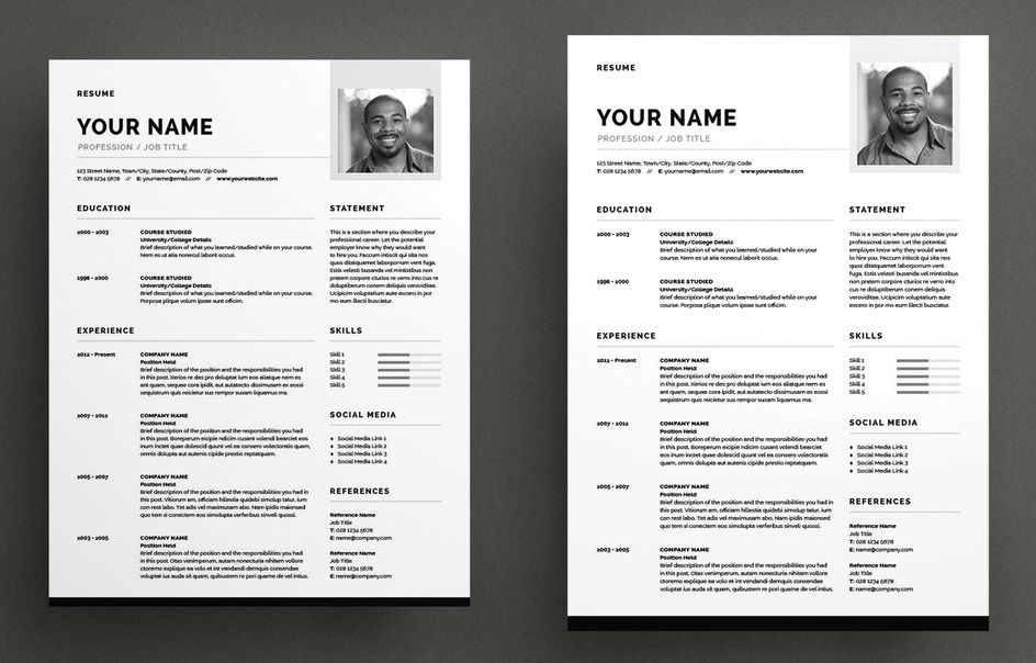 Free Resume Template for Adobe InDesign