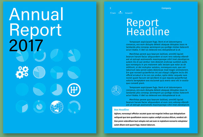 Interactive Annual Report Layout