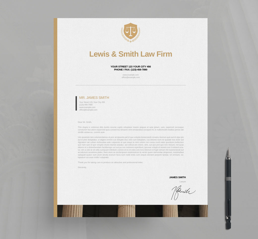 Law Firm Flyer Invoice Layout