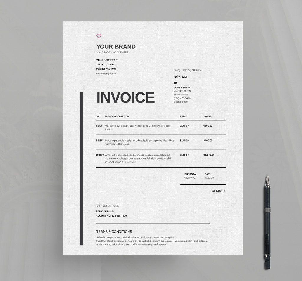 Minimal Invoice Layout