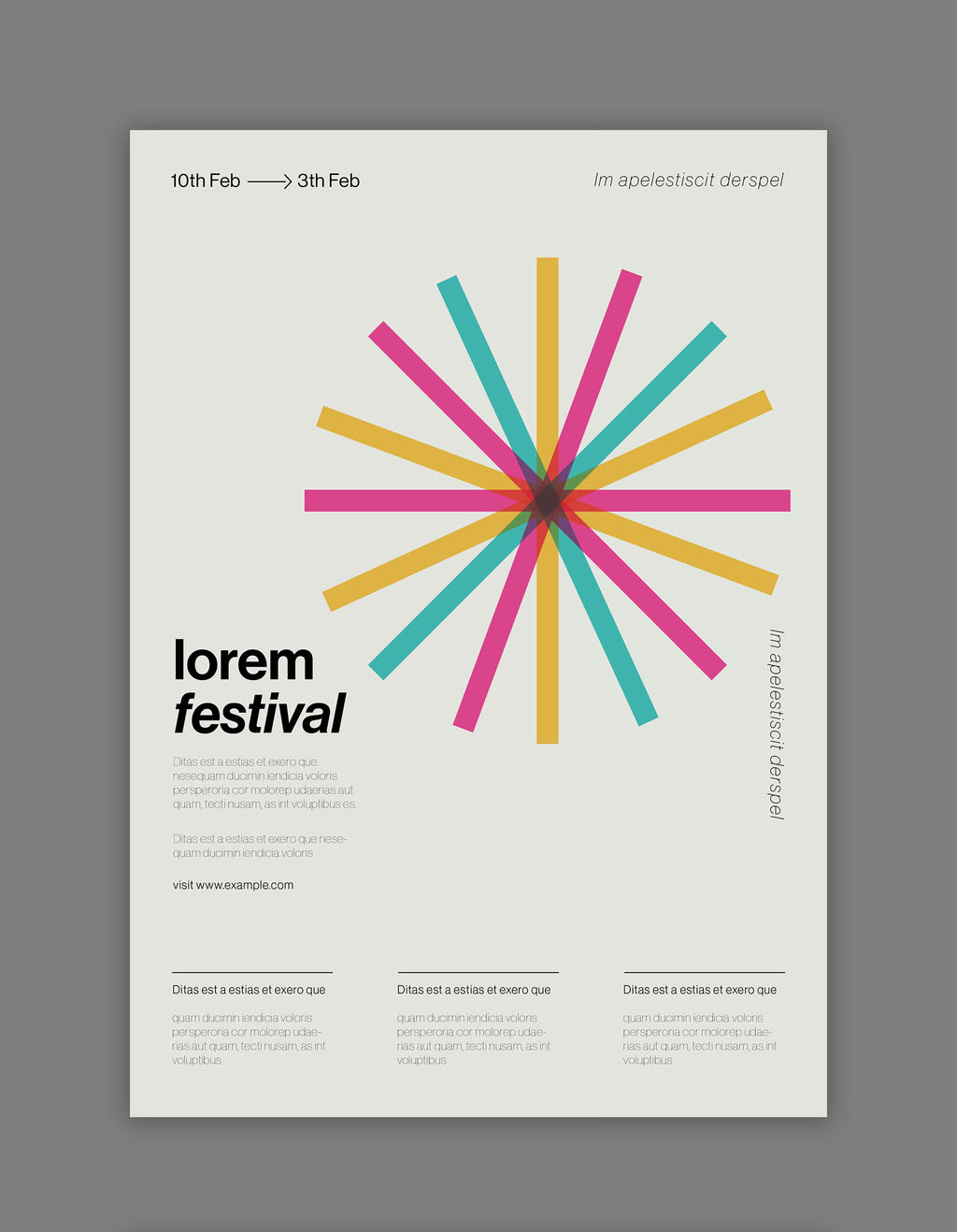 Minimal Poster Event Layout with Graphic Shapes