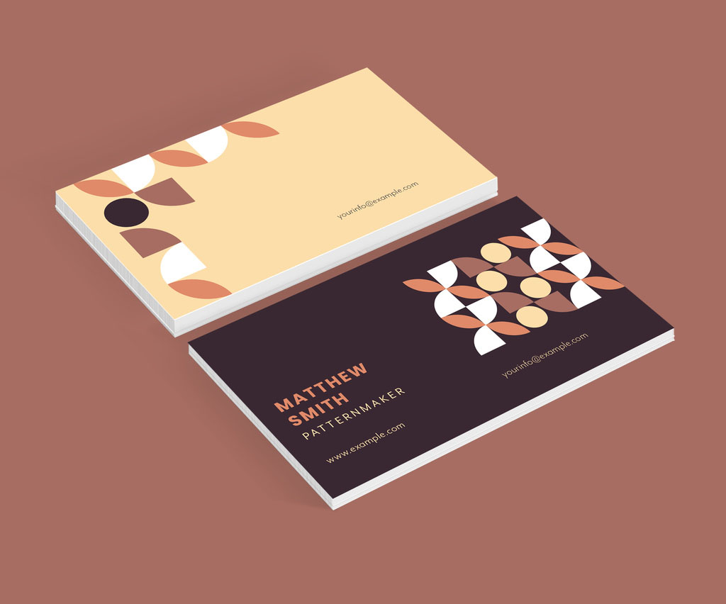Patterned Business Card Layout