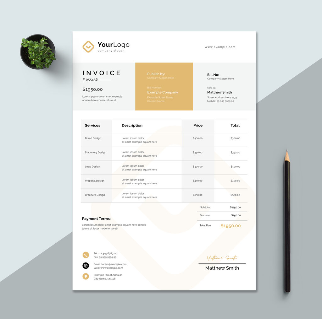 Professional Invoice Layout