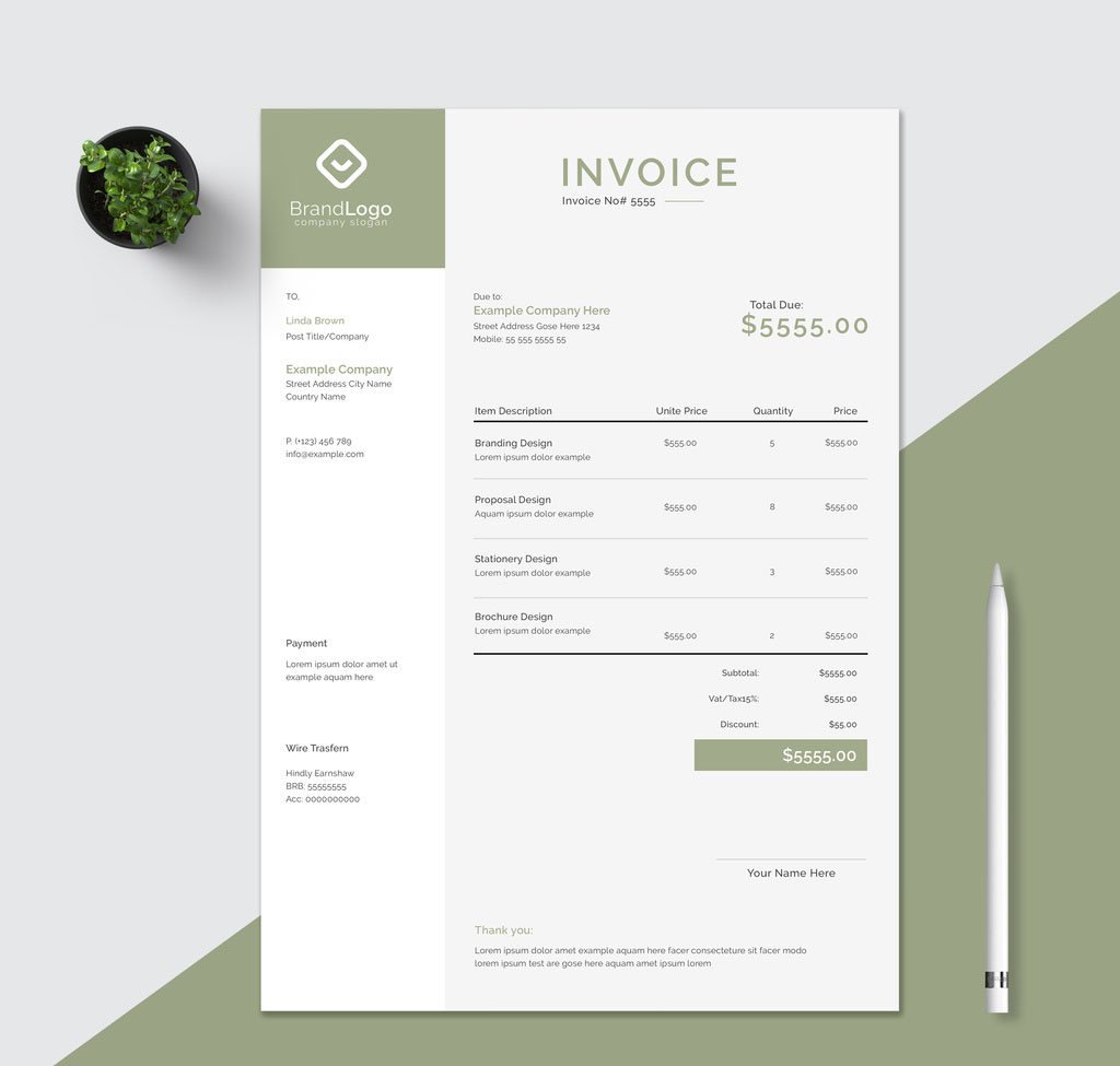 Simple Invoice Layout