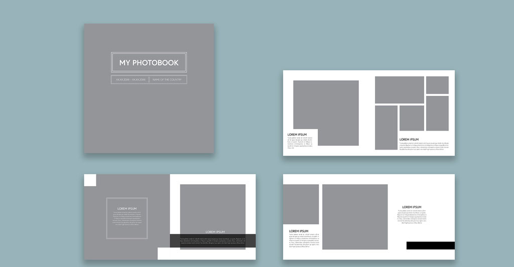Square Black and White Book Layout