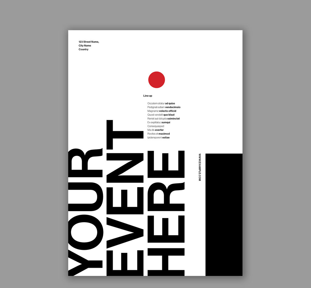 Typographic Minimal Poster Layout Design