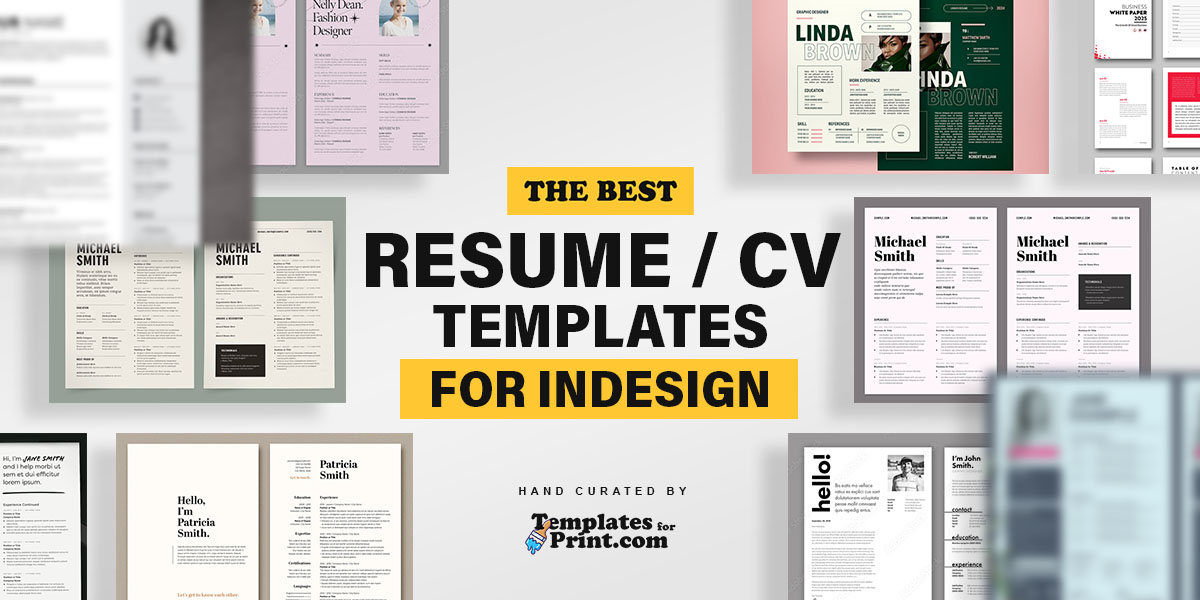 Best Resume & CV Templates for Adobe InDesign (INDD Format)