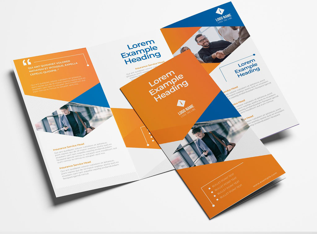 Business Trifold Leaflet with Modern Corporate Style