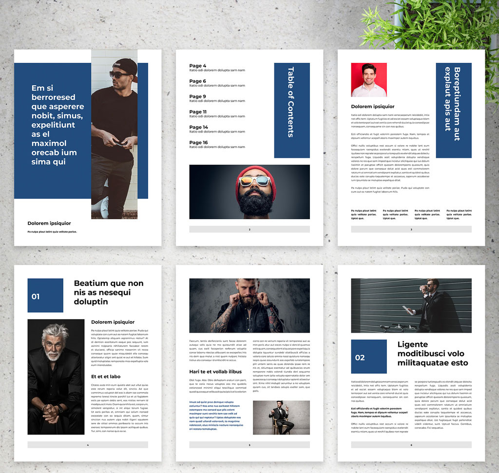Clean Ebook Layout with Blue Accents
