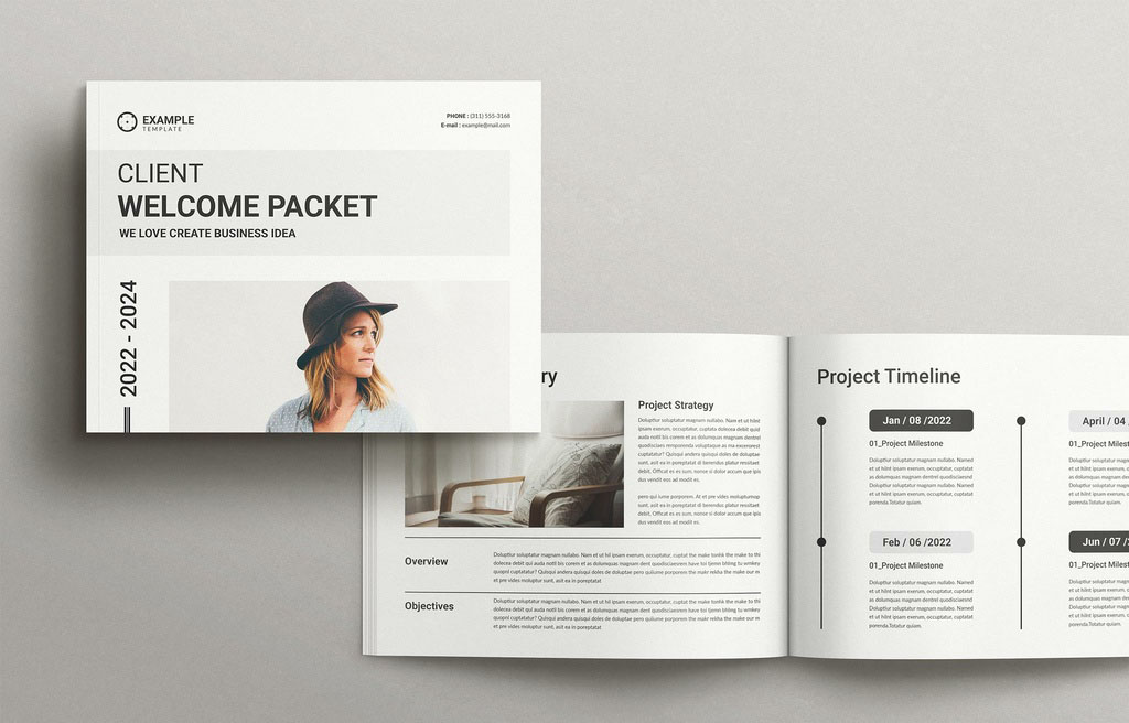 Client Welcome Packet Magazine Landscape