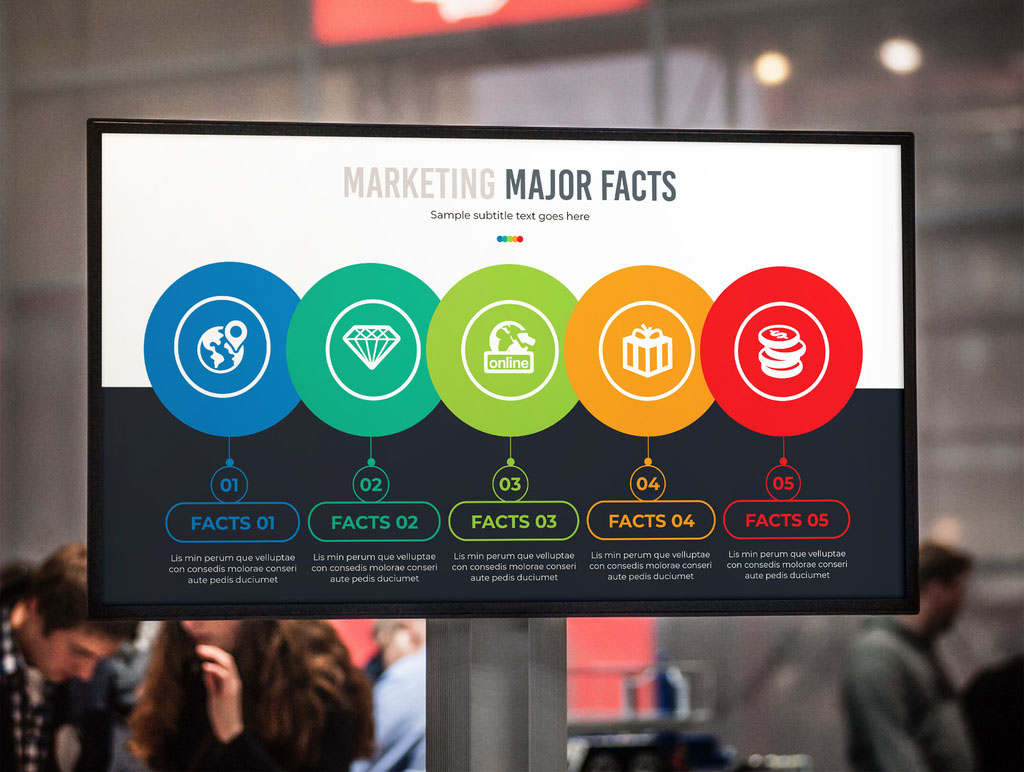 Marketing Major Facts Process with Timeline Infographic