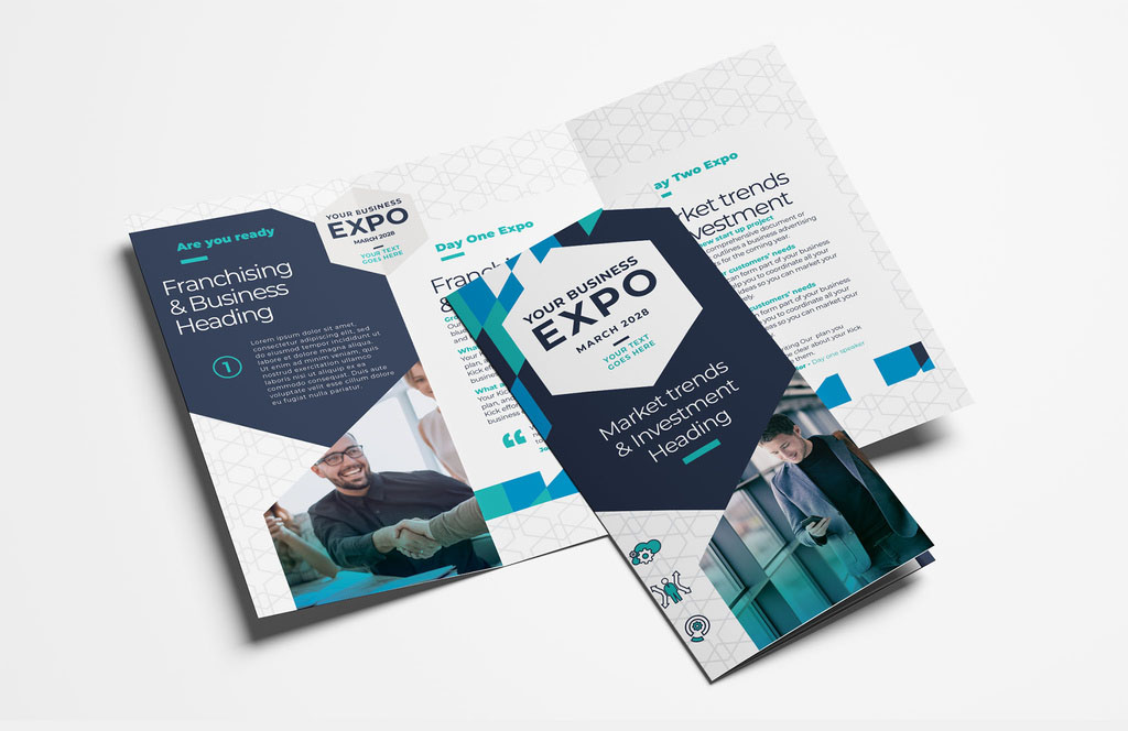 Modern Business Trifold Brochure for Corporate Events Seminar Conference