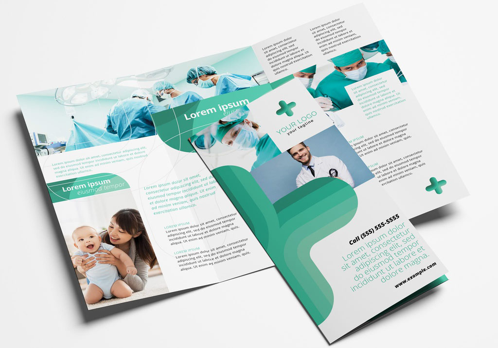 Modern Hospital Trifold Brochure for Medical Services