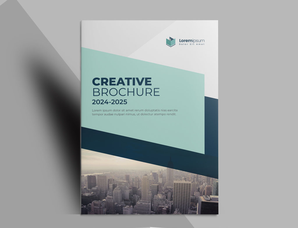 Simple Corporate Brochure Layout with Vector Accents