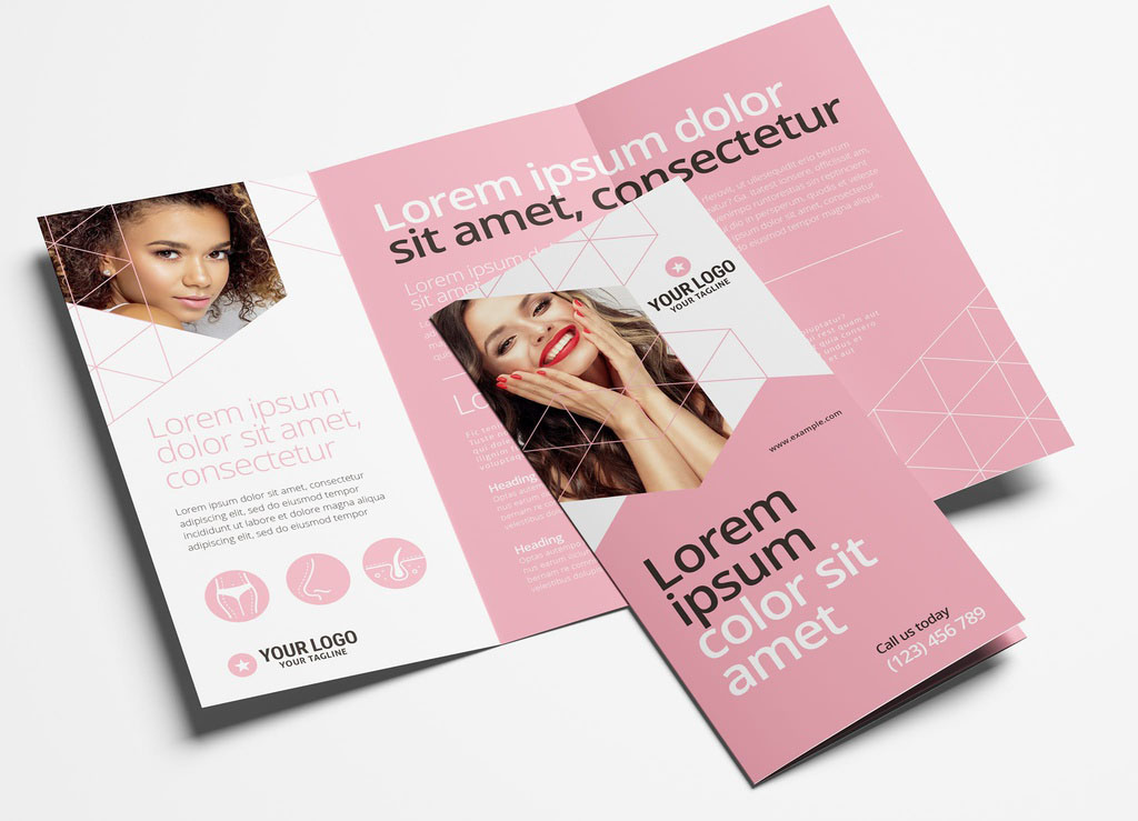 Trifold Brochure for Cosmetic Services & Beauty Spas
