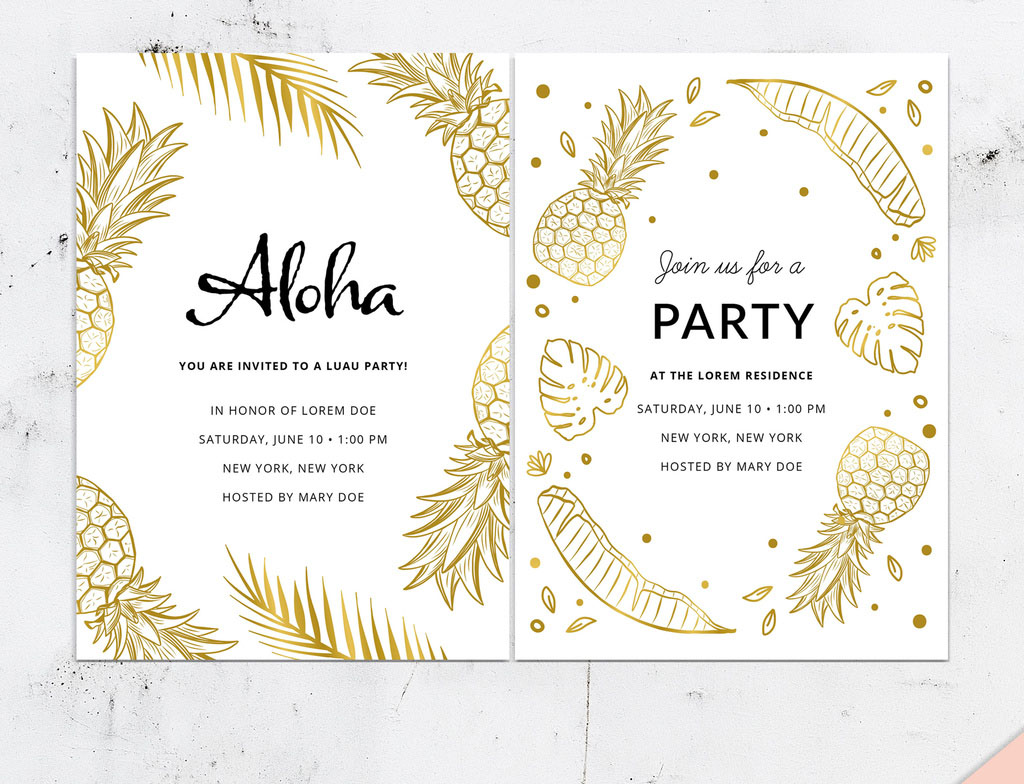 Tropical Party Invitation Layout