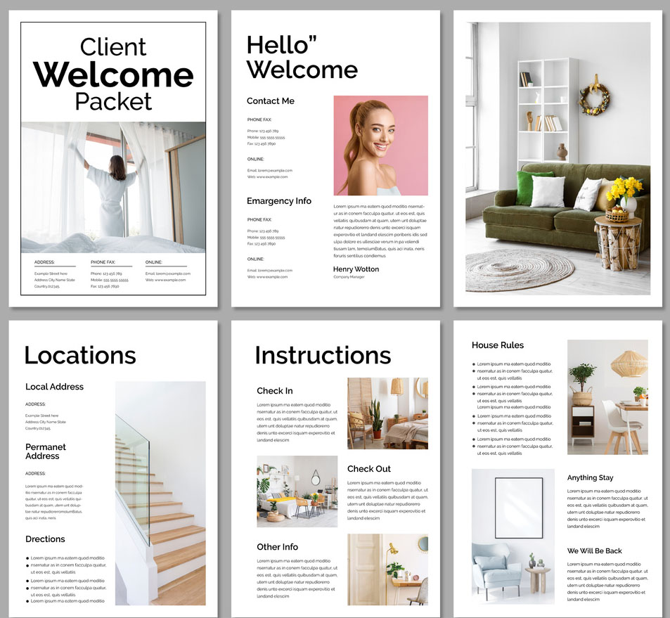 Welcome Packet Layout