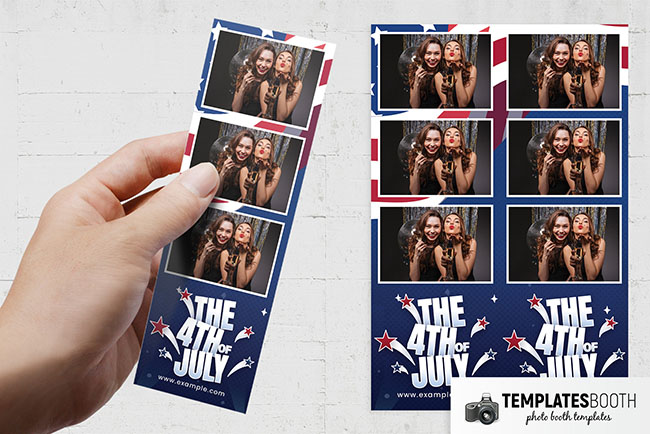 4th of July Party Photo Booth Template
